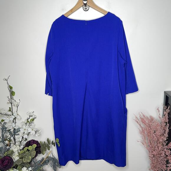 MM LAFLEUR The Etsuko Dress Recycled WonderTex Bright Indigo Blue {VV34} - Picture 4 of 6